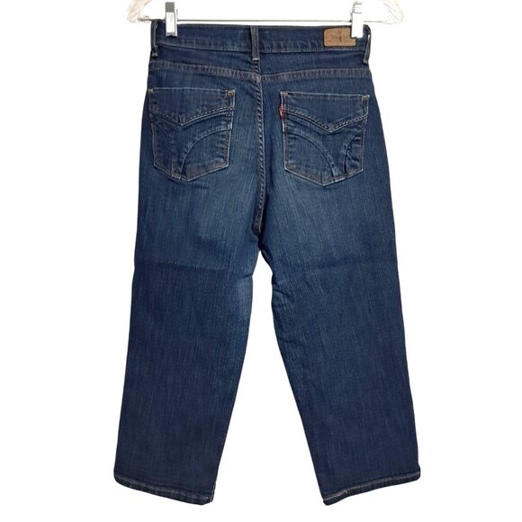 Levis Womens 512 Perfectly Slimming Straight Leg Capri Denim Jeans Size 8 Made I - Picture 7 of 11